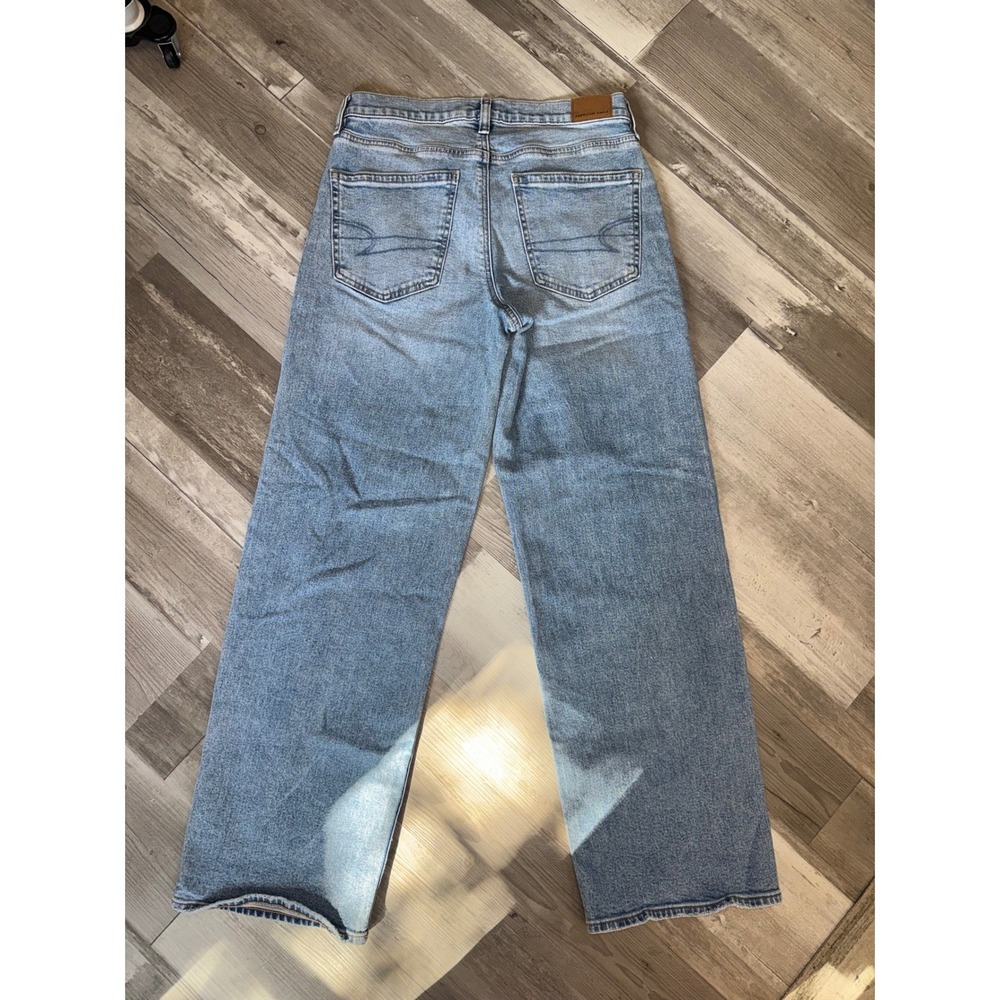 American Eagle Stovepipe Jeans Womens Light Wash Strigid Straight Leg Size 6L - Picture 3 of 7